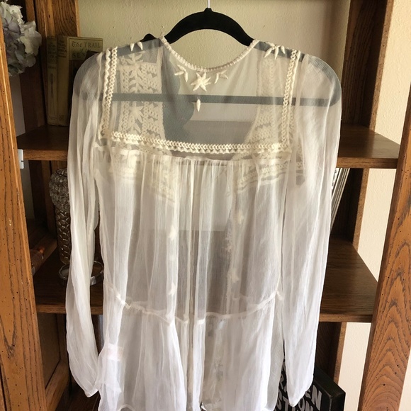 Free People Sheer Cardigan Cover Up - Picture 4 of 5